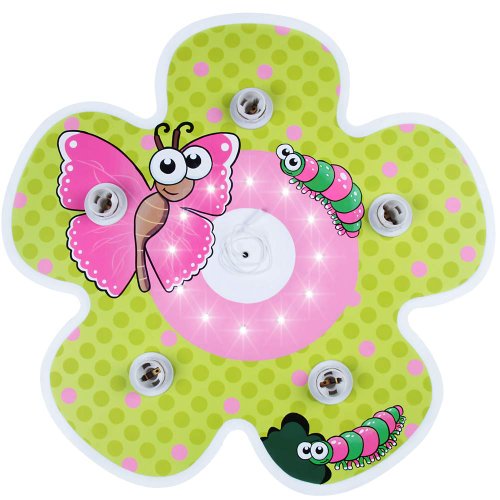 Infantastic Kinderlampe in Blumenform mit Schmetterling und Raupe, LED Nachtlicht-Funktion, Deckenlampe ca. 49x49x7cm - 4