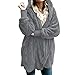 Produktbild Fleecejacke Sannysis Damen Plüschmantel Warme Herbst Winter Elegant Pullover Mittellange Strickjacken Grau Grün Rosa Lamm Samtmantel