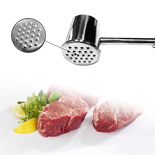 Vox Fleischhammer Fleischklopfer Edelstahl Guter Küchenhelfer Werkzeug Steakhammer Schnitzelklopfer zwei Bearbeitungsflächen - 4