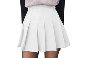 None Branded Women Girls Short High Waist Pleated Skater Tennis School Skirt S-XL
