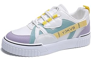 DEBAIJIA Sneakers Femme Baskets Chaussures De Course Blanc Chaussures Sport Running Décontractées Confortables EU