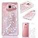 Produktbild Samsung Galaxy A5(2016) Hülle Flüssig,Samsung Galaxy A510 Schutzhülle,Transparent Hard Case Hülle für Samsung Galaxy A510(2016),Luxus Shiny 3D Bling Glanz Glitter Glitzer Sparkle Treibsand Liquid Flüssig Flowing Fließend Schneeflocke Kreative Design mit Muster Hart Plastik Tasche Durchsichtig Klar Kristal Clear Rückseite Rück Zurück Bumper Beschützer Haut Schale Etui Case Cover Handyhülle für Samsung Galaxy A510(2016) 5.2 Zoll,Weiß