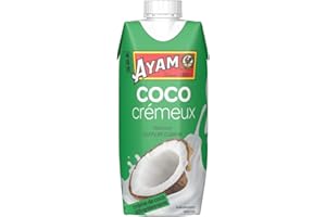 AYAM Crème de Coco | 100% Ingrédients Naturels | 99% de coco | Boostée en eau de coco | Haute Qualité | Lait Végétal | Sans Lactose | Sans Gluten | Pack pratique - 330ml