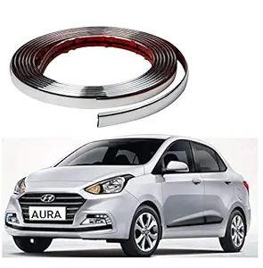 Kozdiko Car Chrome Beading Roll 10MM 20 Mtr for Hyundai Aura