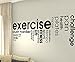 Produktbild Ergometer Cardio Schmerzen Pilates Tempo Focus Schweiß Schmerzen Gesundheit Training Motivation Workout Gym Fitness Sport Herz Life Family Love House zusammen Zitate Wand Vinyl Aufkleber Aufkleber Art Decor DIY