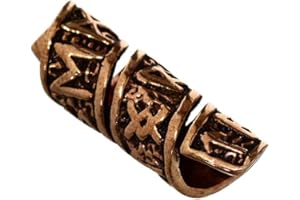 NKlaus Vikingo barba cuenta adorno para el pelo RUNA runas bronce rizado cuenta 6388