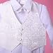 Dressy Daisy Baby Boys' 5 Pcs Baptism Christening Outfit Suit Vast Cap White Infant Size 18-24 Months White