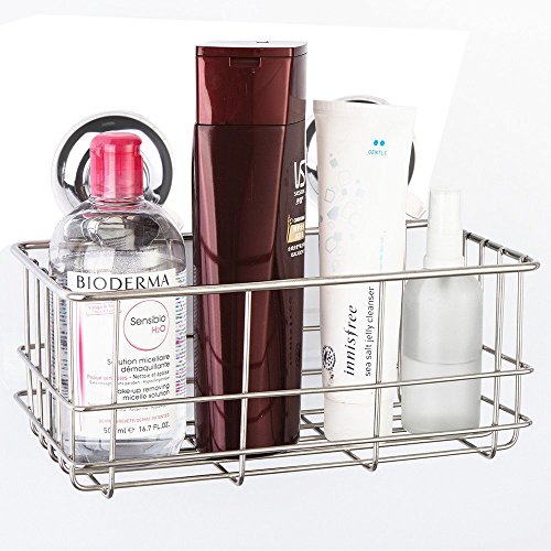 GEEKHOM Badegestell mit starken Saugnäpfen, Duschen, rostfreier Edelstahl, tiefes Badezimmergestell für Shampoos, Conditioners, als Badezimmer- oder Küchenorganisierer - 2