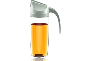 MCTIES Bottiglia di Olio in Vetro Non Sgocciola，con apertura automatica，Bottiglia Dispenser per Olio D'Oliva，Antigoccia，per cucina，600 Ml