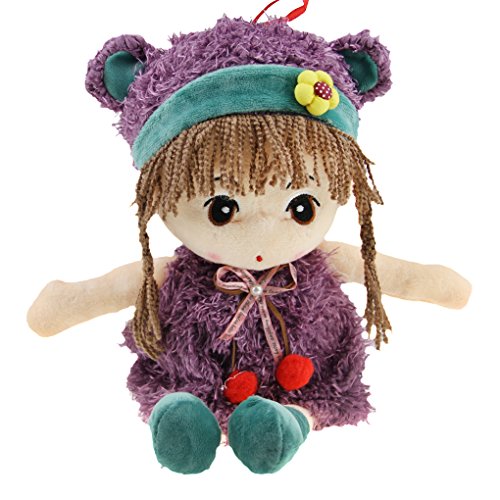 BXT Bébé Cadeau Jouet Fille Enfant Poupées de Chiffon Poupée Princesse Poupon Doudou Mini Poupée Peluches Doudous Mignonne Toys Jouet d'éveil Jouet de Premier Pas pour Bébé Enfant(Brun )