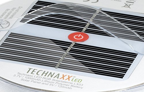 Technaxx LED RGB Solarlaterne LX03, aufblasbar & wassergeschützt, mit Solarpanel & verschiedenen Beleuchtungsmodi - 4