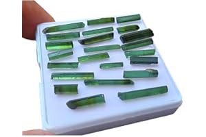 TENET - pietra grezza naturale per cristalloterapia meditazione reiki (5 PEZZI - TORMALINA VERDE CRISTALLO (0,8-1,5 CM))