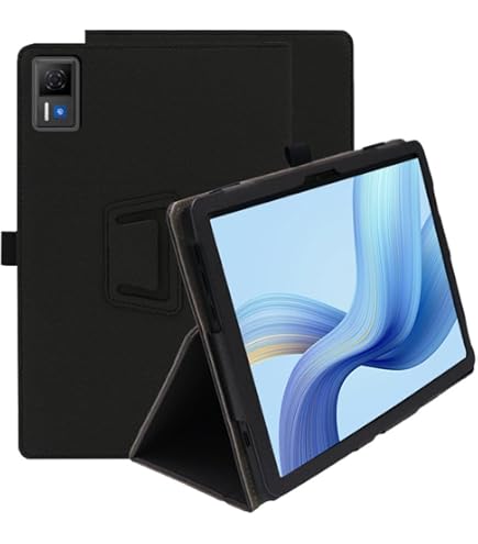 zZjoOoj Custodia Cover Compatibile con Doogee Tab E3 Pro 13 Pollici Tablet con 1 Pezzi Pellicola Vetro Temperat, Ultra Sottile,Custodia in Pelle PU Premium con Funzione Leggio Verticale,Marineblau