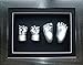 Large Baby Casting Kit with 11.5x8.5" brushed Pewter 3D Box Display Frame / Silver Metallic Paint by BabyRice