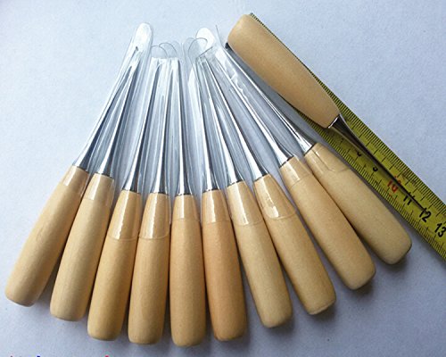 Malayas® DIY Leder Handwerk Holzgriff Nähen Ahle Werkzeug Fingerhut Ahle Gewachst Loch Stanzen Nähzeug - 9