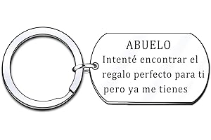 GUOYU Llavero Abuelo Regalo del Abuelo, Regalo del Día del Padre, Regalo de Cumpleaños del Abuelo, plateado, L