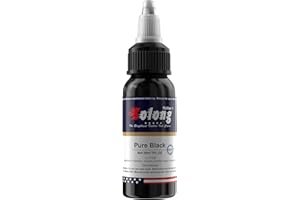 Tattoo Ink,Solong Tattoo Ink Black 1 oz (30 ml), Vegan-Friendly Standard Pigment Tattooing Accessory TI302-30-019-GB