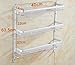 Produktbild CGN Regal, Regal-Toilette Badezimmer Drei Ebenen Raum Aluminium-Legierung an der Wand Toiletten-Tisch Wandmontage Handtuchhalter L40 / 50 / 60cm * W14cm * H63.5cm Multifunktion ( größe : 40 cm )