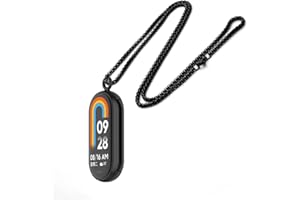 xhKJO Colgante Cordón para Xiaomi Mi Band 8 Correa, 2 Correas Conector, Acero Inoxidable Colgante Collar Correa Metal Enlace Accesorio Conector para Xiaomi Mi Band 8 NFC Accesorios