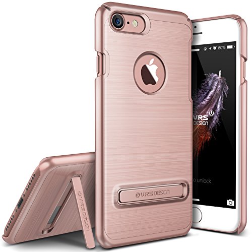 iPhone Case VRS Design [Rose Gold] Ultra Slim Protective iPhone Cover  with kickstand [Simpli Lite] Premium Hard Cover Phone Case Cover for Apple