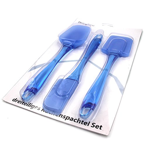 DiningZone „dreiteiliges Teigschaber Set“ – Die flexiblen Küchenspachtel in blau aus umweltfreundlichem Silikon - 8