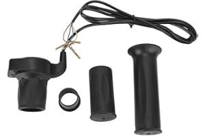 SUUONEE 24V Half Throttle Assembly ABS Handle Grip with Power Indicator for Electric Scooter Easy Install 4-Wire Cable Set