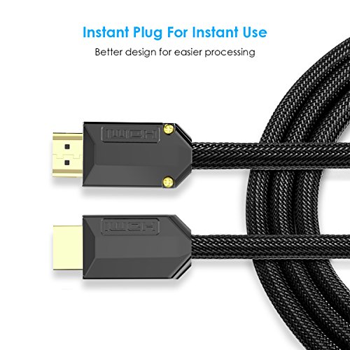 Honstek HD04 Hochgeschwindigkeits-HDMI-Kabel 2.0 für Xbox One / 360, PS3 / PS4, DVD Blu-ray-Player, HD-TV / Projektor, Feuerwehr / Apple / Smart TV Box, Desktops, Laptops, PC, Computer, A / V-Receiver und anderen HDMI-fähigen Geräte (4.6m) - 2