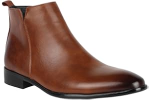 JXpxbao Herrenmode Reißverschluss Chelsea Stiefel Herren-Motorradstiefel Combat Casual Dress Boot Für Männer