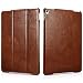 Produktbild iPad Pro 10,5 2017 Fall, ICARER Vintage Serie aus echtem Leder Folio Flip Smart Cover Leder Fall mit Auto Wake/Sleep Funktion [Magnetverschluss] Kickstand für Apple iPad Pro 10,5 2017 Modell (Braun)