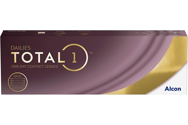 Dailies Total 1 Lentes de contacto de reemplazo diario, Pack de 30 , R 8.5 mm, D 14.1 mm, -2.5 Diopt