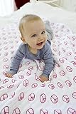 Lässig Cozy Blanket XL (120x120cm) Krabbel- und Spieldecke Schmusedecke aus 100% Musin Baumwolle, ist atmungsaktiv weich kuschelig und flauschig, Little King & Queen boys - 4