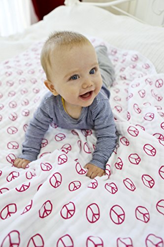 Lässig Cozy Blanket XL (120x120cm) Krabbel- und Spieldecke Schmusedecke aus 100% Musin Baumwolle, ist atmungsaktiv weich kuschelig und flauschig, Little King & Queen boys - 4