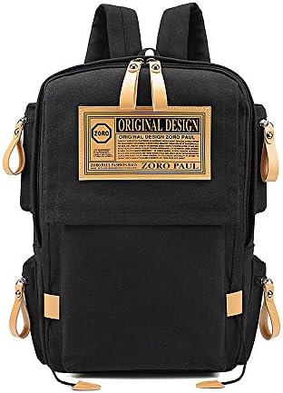 Ranbow Canvas Backpack Men's Lightweight Schoolbag Mountaineering Packet Hiking Daypack Travling Bag Camping Rucksack