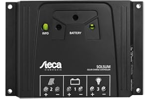 STECA Solar-Laderegler Solsum 10.10, Schwarz, 10A, 12V/24V PWM, SHS-Regler, 321716