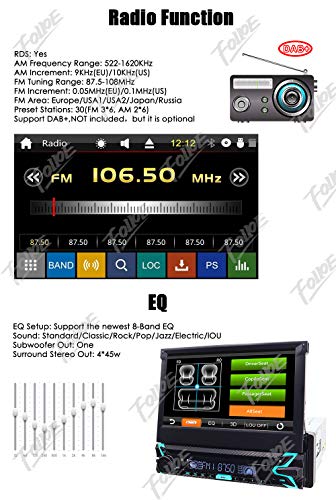 Reproductor multimedia para coche, Bluetooth, GPS, 1 DIN, audio estéreo, receptor de radio FM, reproductor de mp3, entrada auxiliar, puerto USB, ranura para tarjeta SD, reproductor de DVD