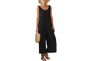 Morbuy Petos de Pantalones para Mujer, Monos Verano Casual Baggy Overoles Jumpsuit Tirantes Pantalones Embarazados con Bolsillos, para Playa Fiesta Oficina
