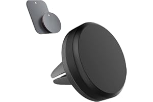 m MU Support Telephone Voiture 1 pièces avec 2 plaques de métal, Aimant Telephone Voiture Rotation à 360 Degrés, Support Telephone Voiture Magnetique pour iPhone Samsung et Autres Smartphones