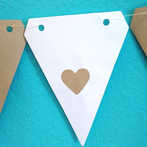 2 m Papier Wimpelkette/Party Hochzeit Deko Herzen GLAMOUR Girlande 22.031 - 2
