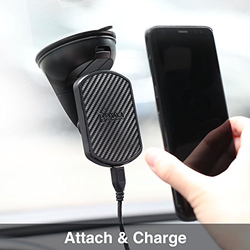 Handyhalterung kabelloses Laden - PITAKA Magnet Wireless Charging
Windschutzscheibe Autohalterung [Saugnapf Magmount Qi] 360 Grad
Rotation Handyhalter mit Saugnapf fÃ¼r Qi Smartphones