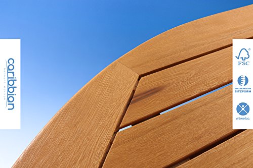 Sitzgruppe Belmont Gartenset Sitzgarnitur 6 Personen Holz Gartenmöbel Gartengarnitur Tisch - 6