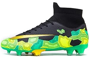 WOWEI Chaussures de Football Crampons Homme Professionnel Spike Athlétisme Chaussure de Foot Antidérapant Athlétisme Entrainement pour Garçon Unisexes