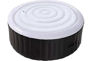 GIONAR 4.5 Ft Inflatable Round Hot Tub Cover - Energy Saving Spa Lid - Outdoor Spa Tub Lid for Insulated Thermal Bathtub