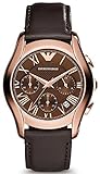 Emporio Armani Herren-Armbanduhr 44.5mm Armband Leder Braun Batterie AR1701