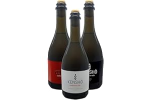 Kensho | Pack de 3 Sakes: Nigori, Junmai Chill y Sake Genshu Rocks | Elaboración Artesanal | Fermentación Natural | Sake de Autor | Vino de Arroz | 33cl