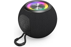Hama Przenośny bezprzewodowy głośnik Bluetooth 5.3, kulista, 5 trybów świecenia LED, akumulator 10 godzin, moc 5 W, port micro SD+ USB-A, czarny