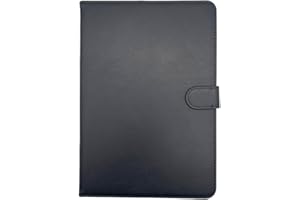 GROOVE BY AEROSPACED Groov-e Universal Folio Case 7-8” Tablets - Compatible with iPad, Fire, Lenovo, Samsung - Black Faux Leather Case with Integrated Stand for 7-8 Inch Tablets - UK