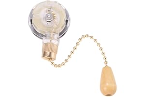 OSALADI Interruptor de ventilador de techo de 1 pc 3 velocidades con luz colgante de cadena de madera cable de tracción lámparas de pared luz de gabinete