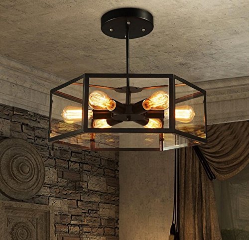 AYAYA Deckenlampe Industrial Indirekte Deckenleuchte Industrie Schwarz