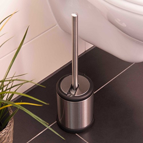 Oxid7® WC Garnitur Bürste Toilettenbürsten Halter Ständer inkl. Toilettenbürste WC-Garnitur Klobürste Bürstengarnitur WC-Bürstenhalter Toilettenbürstenhalter stehend - 6