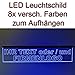 Produktbild LED Leuchtschild Werbeschild 50x11cm -IHR MOTIV- Wandbild